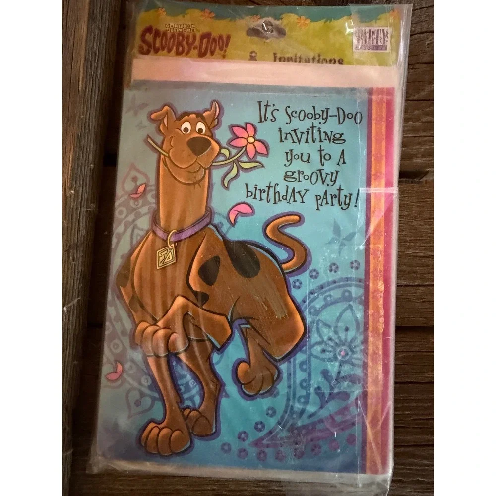 Hallmark Scooby-Doo Party Invitations Groovy Vintage 2000 Y2K Cards Birthday NWT